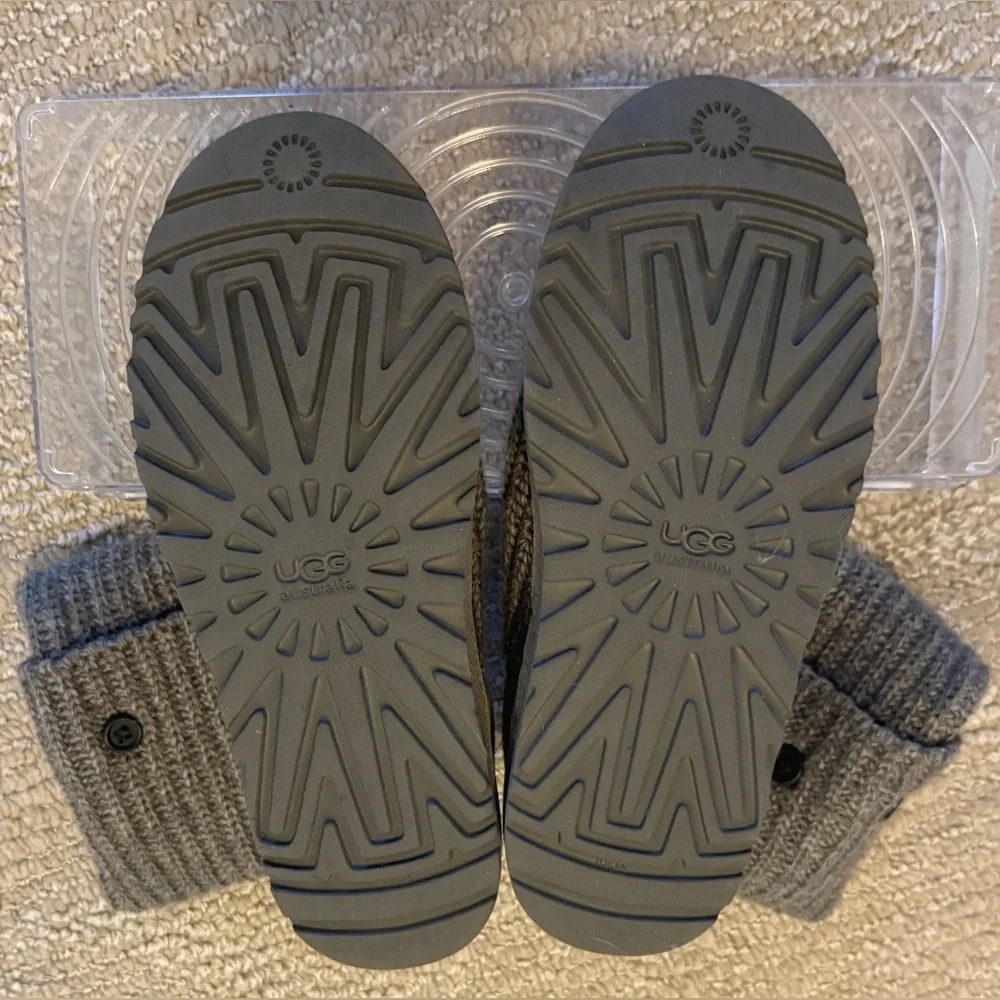 UGG Cardy Gray Knit Button Boots - Picture 3 of 7